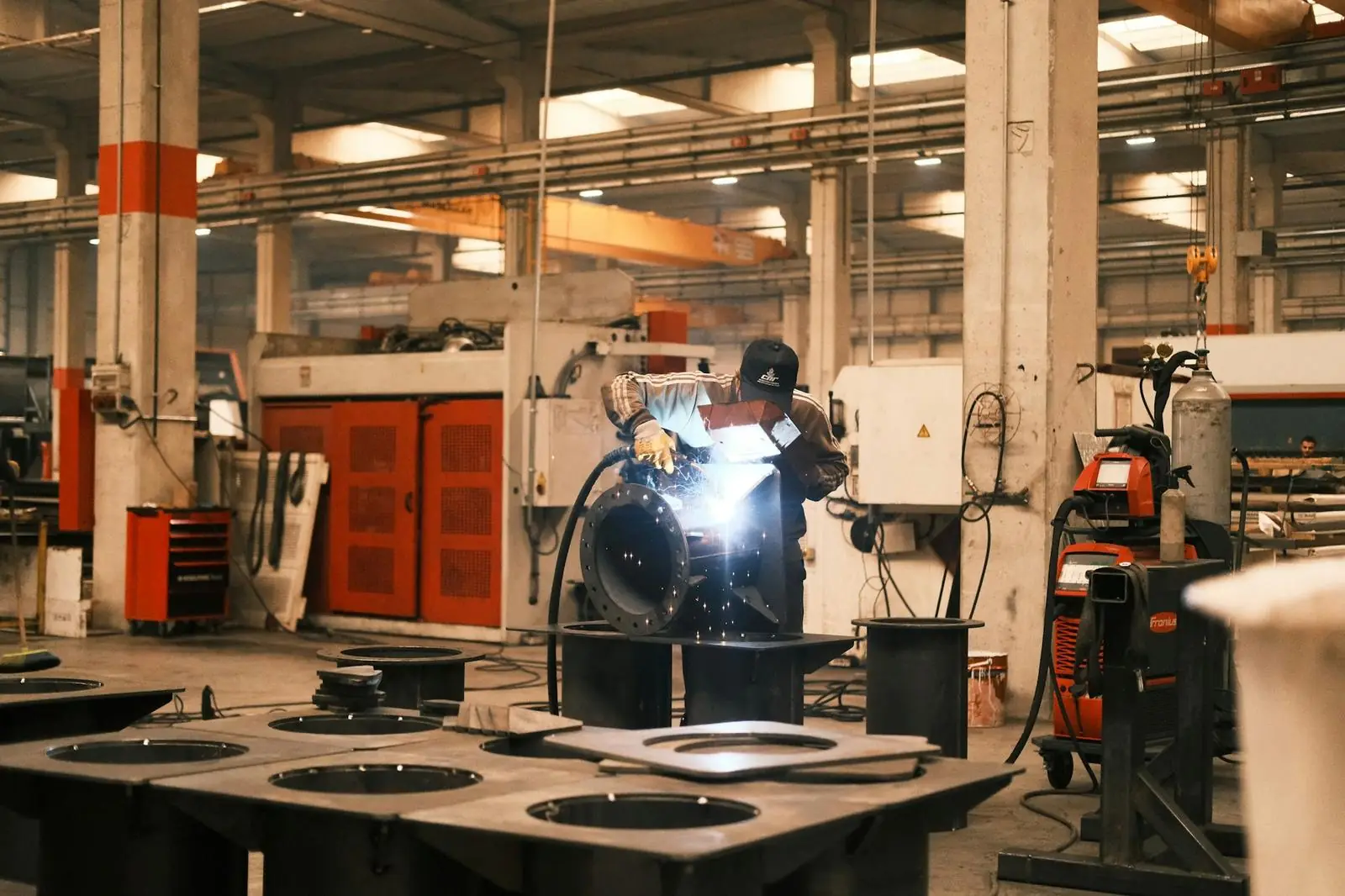 Welding laser-cut parts into an assembly